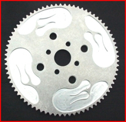 Sprocket, Flame Cut, GSR Rear in colors (image for) Sprocket, Flame Cut, GSR Rear in colors